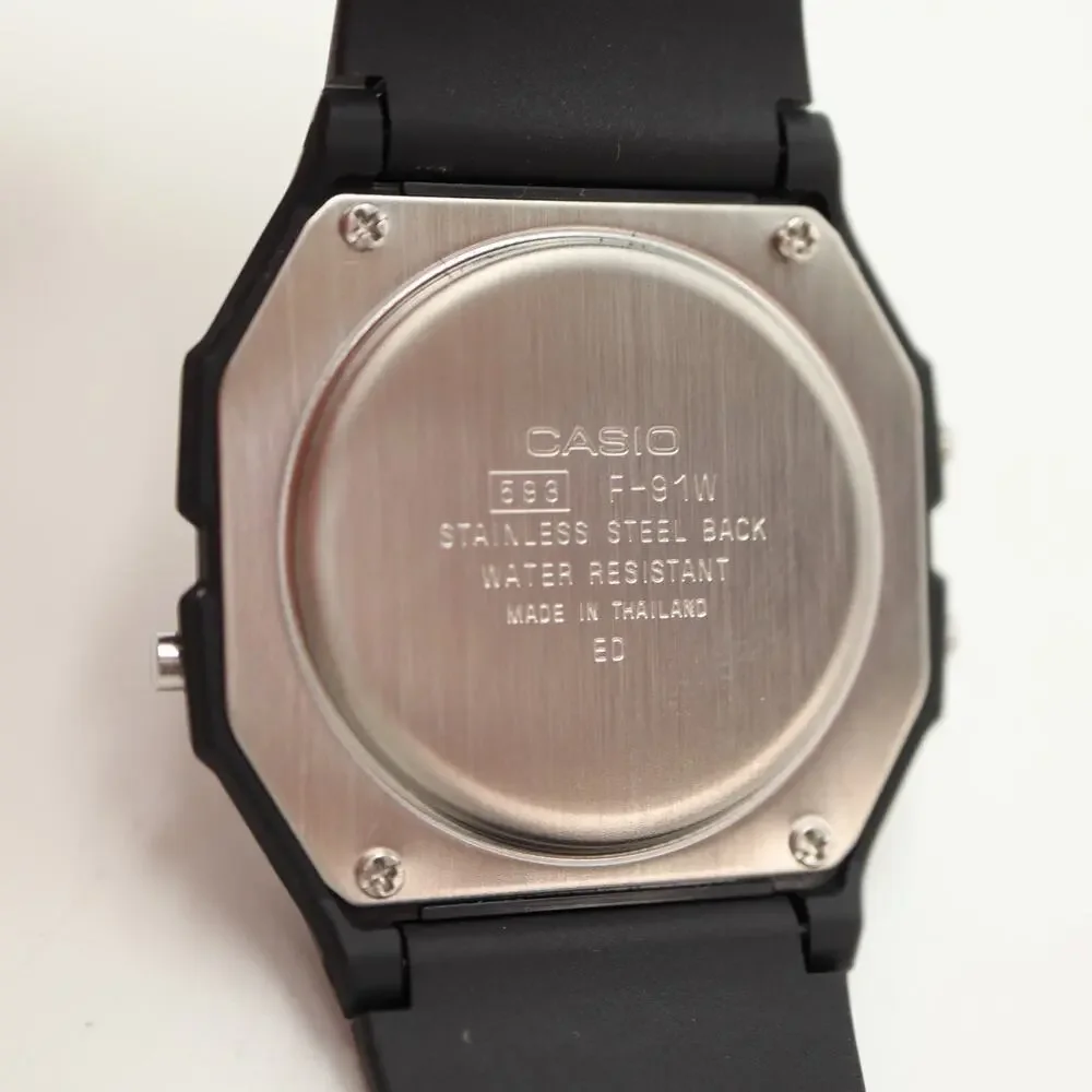 Casio F-91W Custom Mod UPGRADED BACKLIGHT Color Screen Purple Digital Watch